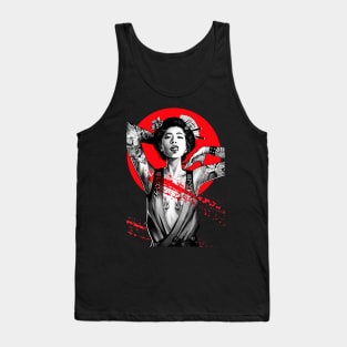 Pop Art Geisha Girl Urban Fashion Tank Top